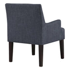 Woven Fabric Accent Chair – 12 Colors, Box Spring Seat, Espresso Wood Frame, Single