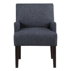 Woven Fabric Accent Chair – 12 Colors, Box Spring Seat, Espresso Wood Frame, Single