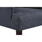 Woven Fabric Accent Chair – 12 Colors, Box Spring Seat, Espresso Wood Frame, Single