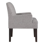 Woven Fabric Accent Chair – 12 Colors, Box Spring Seat, Espresso Wood Frame, Single