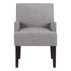 Woven Fabric Accent Chair – 12 Colors, Box Spring Seat, Espresso Wood Frame, Single
