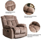 Electric Power Lift Recliner Chair – Coffee / Camel, Velvet, Tufted, 300 lb Capacity, Single