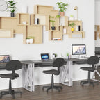 Computer Desk with Pull-Out Keyboard Tray & Cross-Brace Frame – Black, Laminate Top, Contemporary Style, Single
