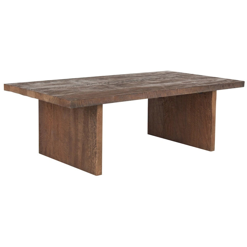 Round Dining Table – Brown Oak Finish, Mid-Century Style, Seats 4, Single-Person Assembly