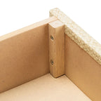 Raffia Console Table – Light Natural / Gold, Woven Texture, 2 Drawers & 2 Shelves, Single