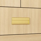 Wooden Wardrobe Closet with Gold Handles – Natural Wood, Adjustable Shelves & Hanging Rod, Single