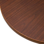 39.5" Round Pub Bar Table – Walnut / Black / Silver, MDF Top, Iron Base, Single