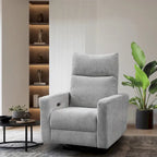 Power Swivel Glider Recliner – Beige / Light Grey / Black / Deep Blue / Dark Grey, USB Port, Single