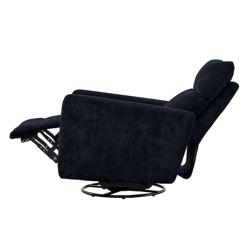 Power Swivel Glider Recliner – Beige / Light Grey / Black / Deep Blue / Dark Grey, USB Port, Single