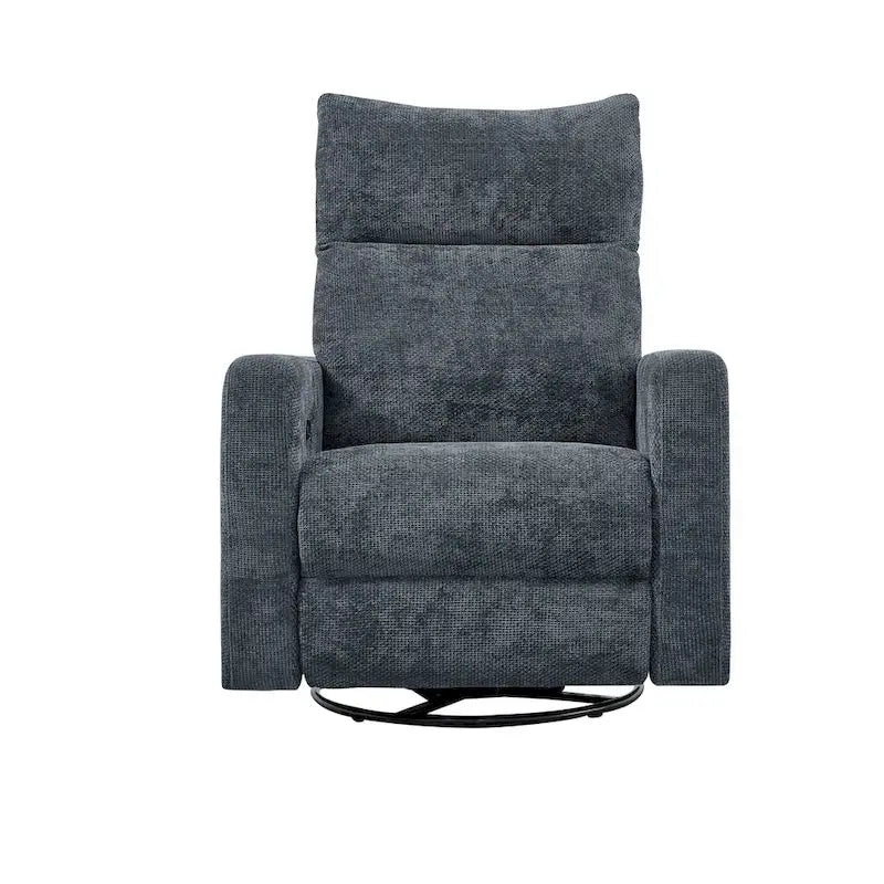 Power Swivel Glider Recliner – Beige / Light Grey / Black / Deep Blue / Dark Grey, USB Port, Single