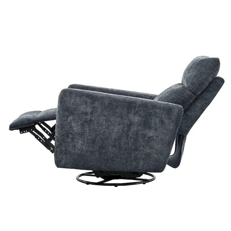 Power Swivel Glider Recliner – Beige / Light Grey / Black / Deep Blue / Dark Grey, USB Port, Single
