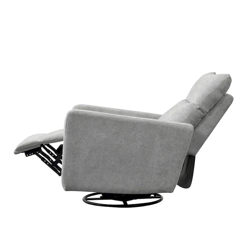 Power Swivel Glider Recliner – Beige / Light Grey / Black / Deep Blue / Dark Grey, USB Port, Single