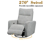 Power Swivel Glider Recliner – Beige / Light Grey / Black / Deep Blue / Dark Grey, USB Port, Single