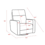 Power Swivel Glider Recliner – Beige / Light Grey / Black / Deep Blue / Dark Grey, USB Port, Single