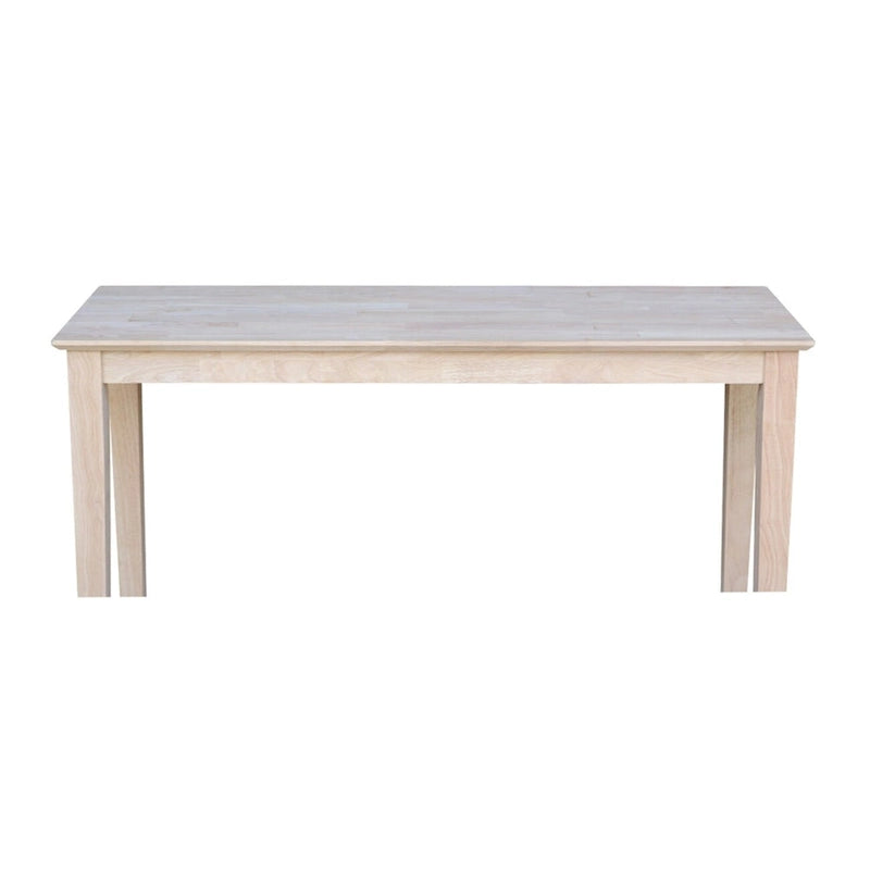 Shaker Console Table – Unfinished Parawood, Butcher Block Top, Wood, Single-Person Assembly