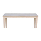 Shaker Console Table – Unfinished Parawood, Butcher Block Top, Wood, Single-Person Assembly