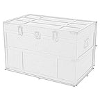 Antique-Style Cedar Wood Storage Chest – Dark Brown, Wood Top, Single-Person Assembly