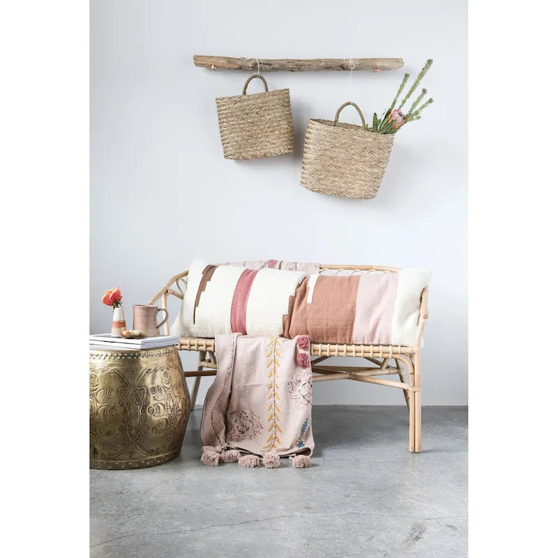 Debossed Metal Drum Side Table – Brass, Round, Modern Style, Single