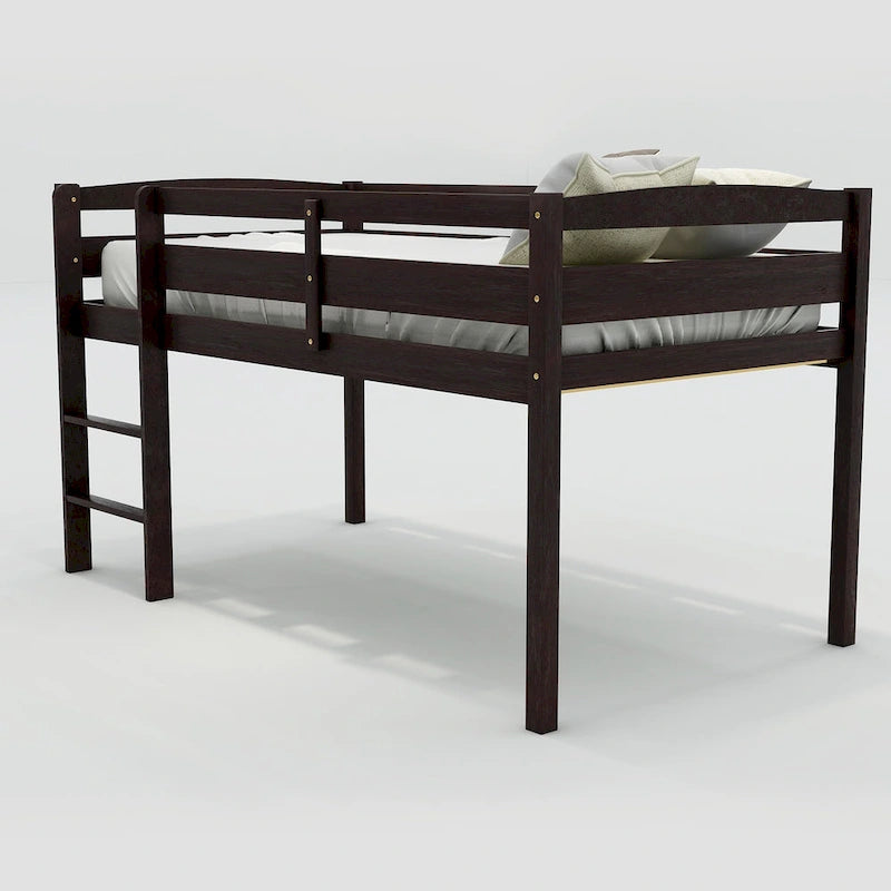 Wood Loft Bed Low Loft Beds with Ladder